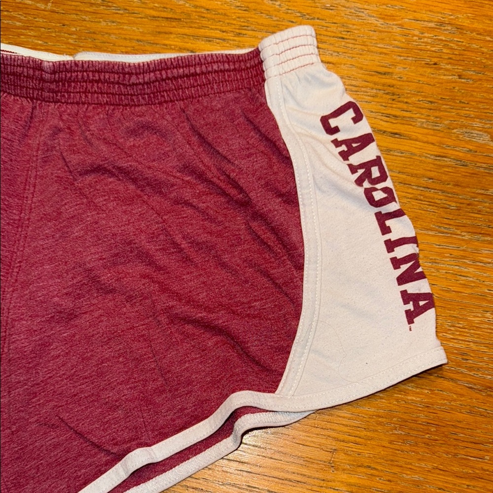 Red and White Athletic Shorts Lightweight Mesh Design - Picture 3 of 4